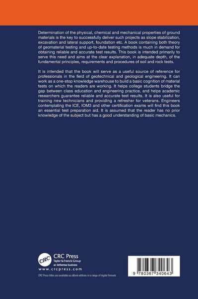 Produktbild: Handbook of Geotechnical Testing