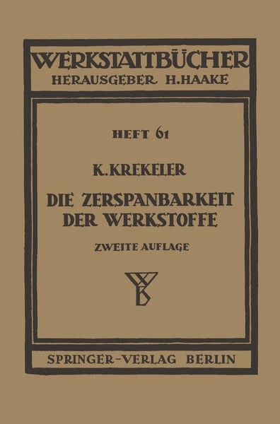 Produktbild: Die Zerspanbarkeit der Werkstoffe