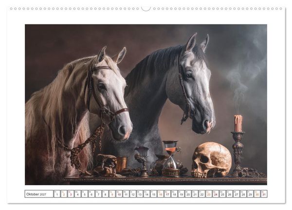 Produktbild: Pferde wie gemalt (hochwertiger Premium Wandkalender 2027 DIN A2 quer), Kunstdruck in Hochglanz