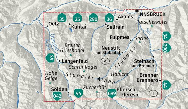 Produktbild: KOMPASS Wanderkarte 83 Stubaier Alpen 1:50.000