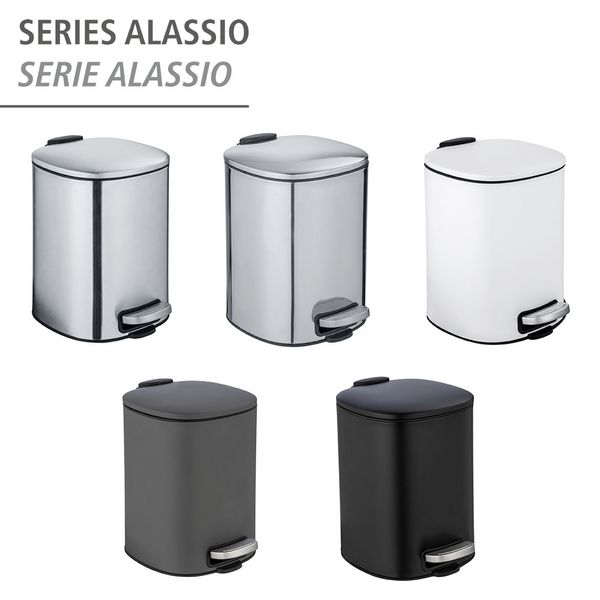 Produktbild: Treteimer Mod. Alassio, Schwarz 5 L, mit Easy-Close Absenkautomatik