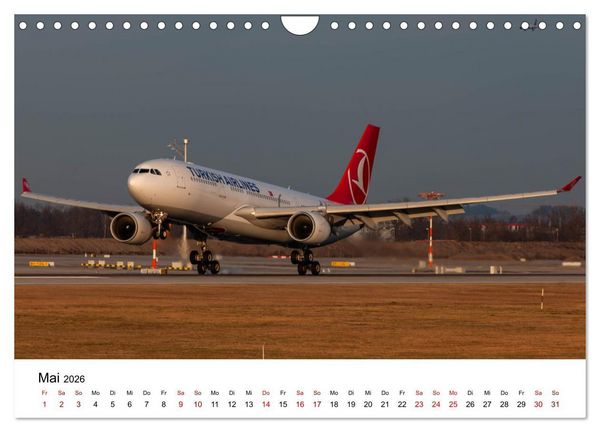 Produktbild: Flugzeuge von Airbus 2026 (Wandkalender 2026 DIN A4 quer), CALVENDO Monatskalender