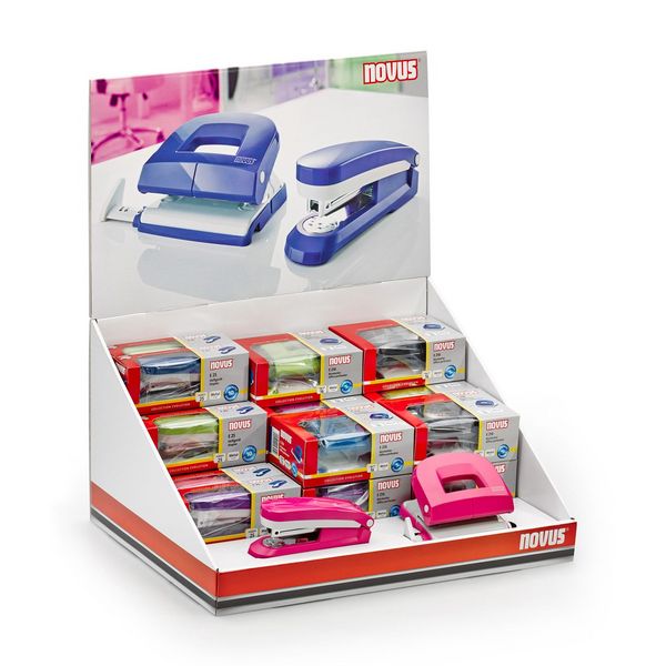Produktbild: Locher E 210 fresh, bis 10 Blatt fresh pink/grau, Anschlagschiene