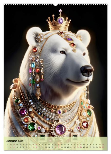 Produktbild: Krafttierportr&auml;ts (hochwertiger Premium Wandkalender 2027 DIN A2 hoch), Kunstdruck in Hochglanz