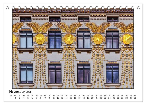 Produktbild: Wiener Jugendstil-Fassaden (Tischkalender 2026 DIN A5 quer), CALVENDO Monatskalender