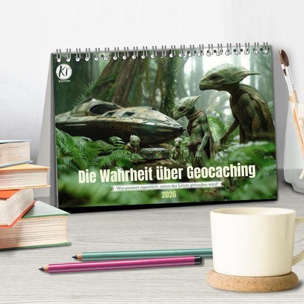 Produktbild: Die Wahrheit &uuml;ber Geocaching (Tischkalender 2026 DIN A5 quer), CALVENDO Monatskalender