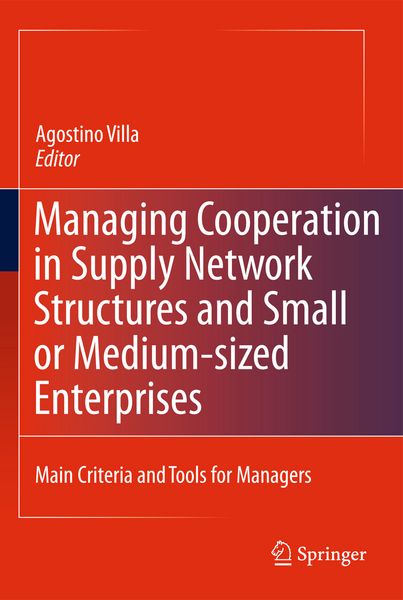 Produktbild: Managing Cooperation in Supply Network Structures and Small or Medium-sized Enterprises