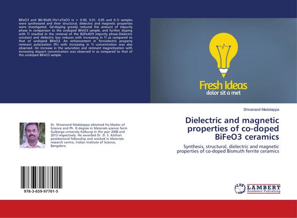 Produktbild: Dielectric and magnetic properties of co-doped BiFeO3 ceramics