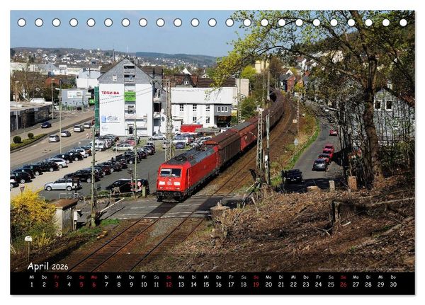 Produktbild: Eisenbahn im Kreis Siegen-Wittgenstein (Tischkalender 2026 DIN A5 quer), CALVENDO Monatskalender