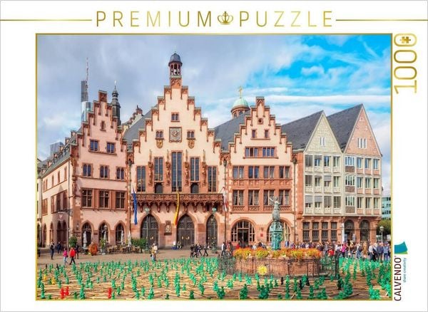Produktbild: CALVENDO Puzzle Frankfurt Rathaus R&ouml;mer | 1000 Teile Lege-Gr&ouml;&szlig;e 64x48cm Foto-Puzzle f&uuml;r gl&uuml;ckliche Stunden