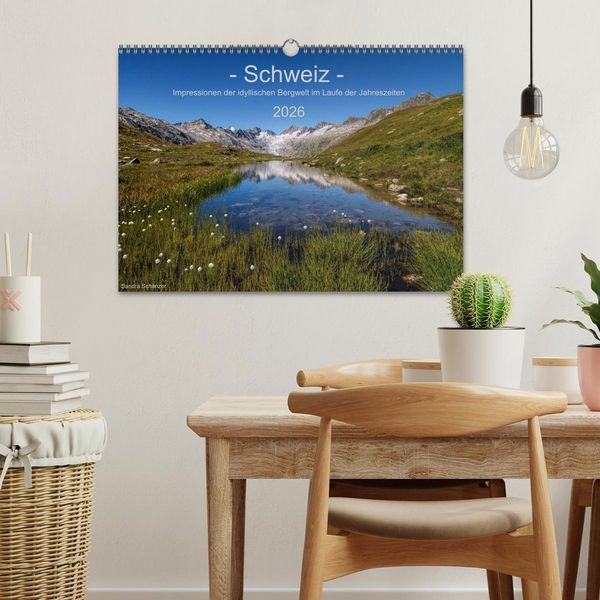 Produktbild: Schweiz - Impressionen der idyllischen Bergwelt im Laufe der Jahreszeiten (Wandkalender 2026 DIN A3 quer), CALVENDO Monatskalender