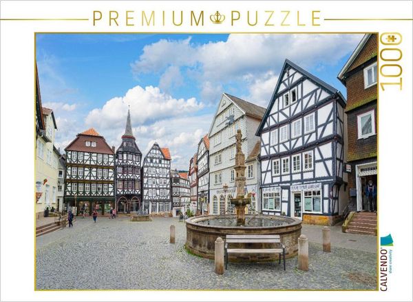 CALVENDO Puzzle Der Rolandsbrunnen | 1000 Teile Lege-Größe 64x48cm Foto-Puzzle für glückliche Stunden