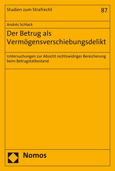 Produktbild: Der Betrug als Verm&ouml;gensverschiebungsdelikt