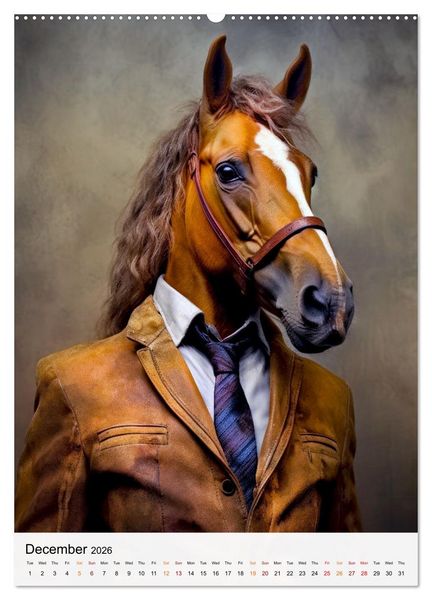 Produktbild: Stylish Horses (Wall Calendar 2026 DIN A2 portrait), CALVENDO 12 Month Wall Calendar