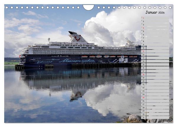 Produktbild: Riesen der Meere - Kreuzfahrtschiffe Geburtstagskalender (Wandkalender 2026 DIN A4 quer), CALVENDO Monatskalender