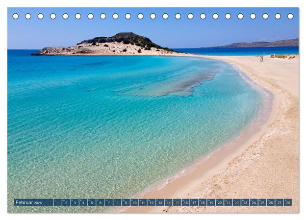 Produktbild: Traumstr&auml;nde Griechenlands (Tischkalender 2026 DIN A5 quer), CALVENDO Monatskalender