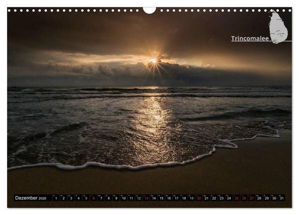 Produktbild: Sri Lanka, eine Reise &uuml;ber die Insel der King Coconut (Wandkalender 2026 DIN A3 quer), CALVENDO Monatskalender