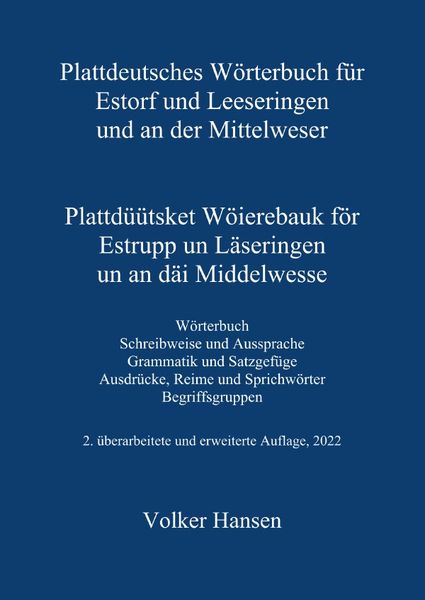Produktbild: Plattdeutsches W&ouml;rterbuch f&uuml;r Estorf und Leeseringen und an der Mittelweser