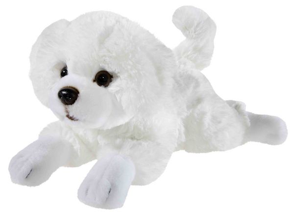 Plüsch Misanimo Terrier Welpe liegend weiß 30cm
