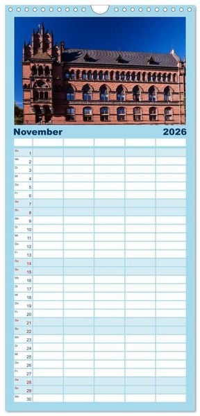 Produktbild: Familienplaner 2026 - Ostseeperle Rostock mit 5 Spalten (Wandkalender, 21 x 45 cm) CALVENDO