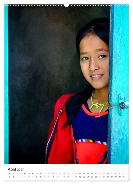 Produktbild: Menschen in Nepal (Wandkalender 2027 DIN A2 hoch), CALVENDO Monatskalender