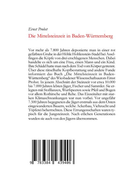 Produktbild: Die Mittelsteinzeit in Baden-W&uuml;rttemberg