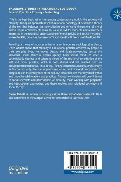 Produktbild: The Self, Relational Sociology, and Morality in Practice