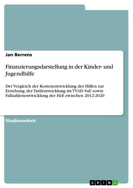 Produktbild: Finanzierungsdarstellung in der Kinder- und Jugendhilfe