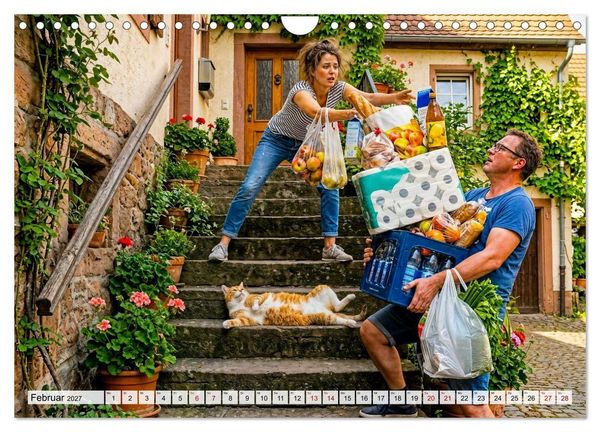 Produktbild: Typisch Katze! - Katzenalltag: Wir sind nur das Personal (Wandkalender 2027 DIN A4 quer), CALVENDO Monatskalender