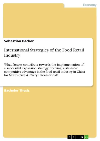 Produktbild: International Strategies of the Food Retail Industry
