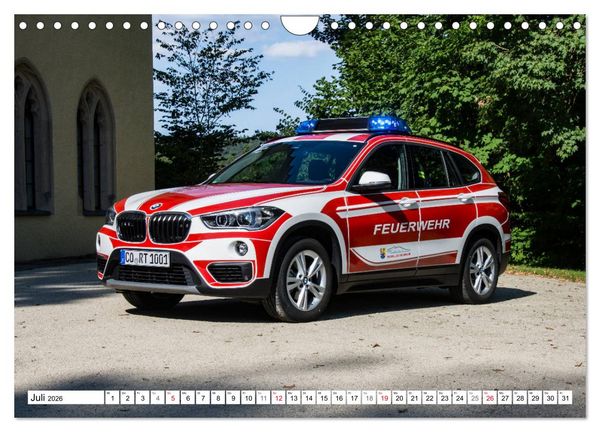 Produktbild: Feuerwehrfahrzeuge (Wandkalender 2026 DIN A4 quer), CALVENDO Monatskalender