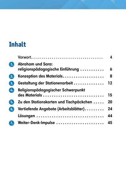 Produktbild: Arbeitsmaterial Grundschule. Stationenlernen Religion: Abraham und Sara
