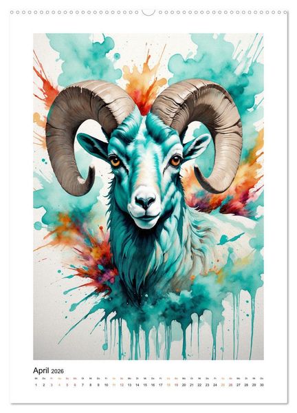 Produktbild: Fantastische Tierwelt: Farbenspiel und Eleganz (hochwertiger Premium Wandkalender 2026 DIN A2 hoch), Kunstdruck in Hochglanz