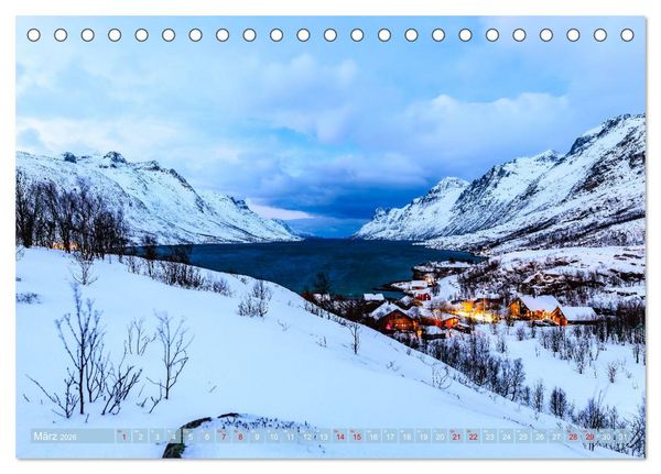 Produktbild: Troms&oslash; in der Polarnacht (Tischkalender 2026 DIN A5 quer), CALVENDO Monatskalender