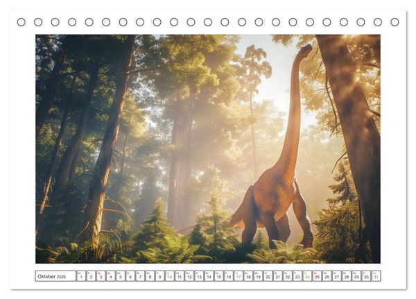 Produktbild: Giganten der Urzeit (Tischkalender 2026 DIN A5 quer), CALVENDO Monatskalender