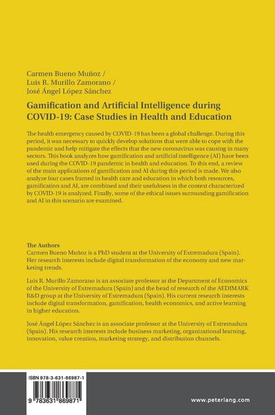 Produktbild: Gamification and Artificial Intelligence during COVID-19: Case Studies in Health and Education