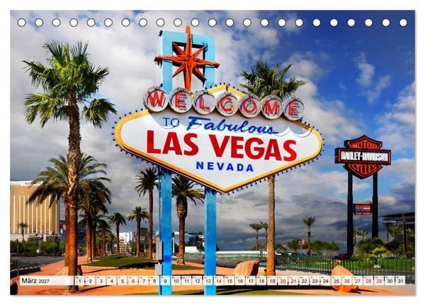 Produktbild: Las Vegas, Stadt der wahr gewordenen Tr&auml;ume (Tischkalender 2027 DIN A5 quer), CALVENDO Monatskalender