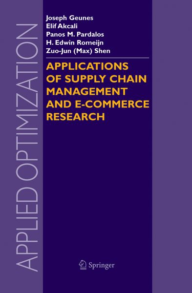 Produktbild: Applications of Supply Chain Management and E-Commerce Research