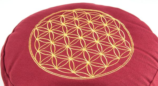 Produktbild: Blume des Lebens Meditationskissen rot