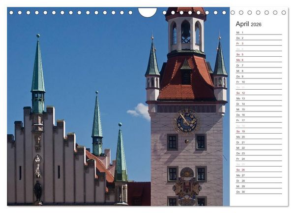 Produktbild: M&uuml;nchen - Die Sch&ouml;ne (Wandkalender 2026 DIN A4 quer), CALVENDO Monatskalender