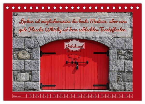 Produktbild: Whisky-Weisheiten (Tischkalender 2026 DIN A5 quer), CALVENDO Monatskalender