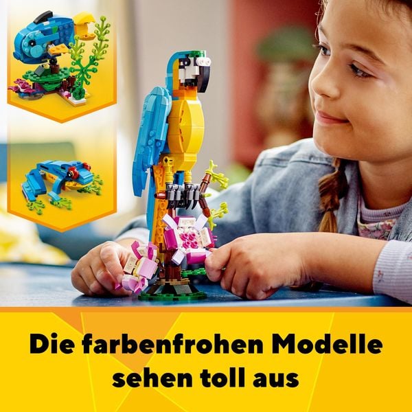 LEGO Creator 3in1 31136 Exotischer Papagei Tier-Spielzeug-Set