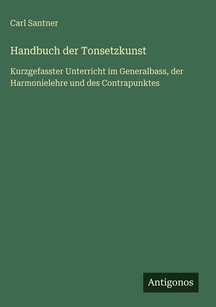 Produktbild: Handbuch der Tonsetzkunst