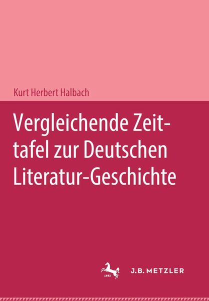 Produktbild: Vergleichende Zeittafel zur deutschen Literatur-Geschichte