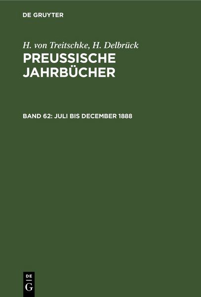 Produktbild: Juli bis December 1888