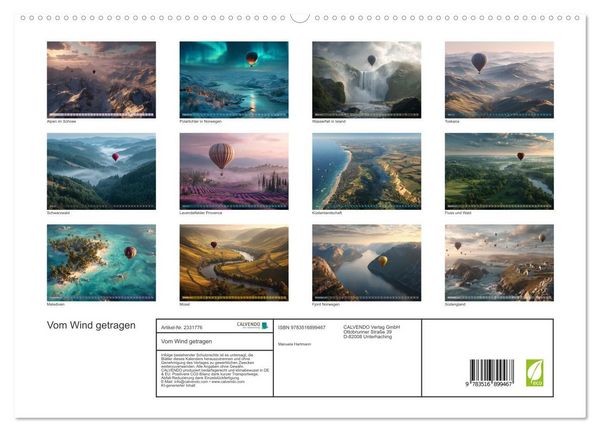 Produktbild: Vom Wind getragen (hochwertiger Premium Wandkalender 2027 DIN A2 quer), Kunstdruck in Hochglanz