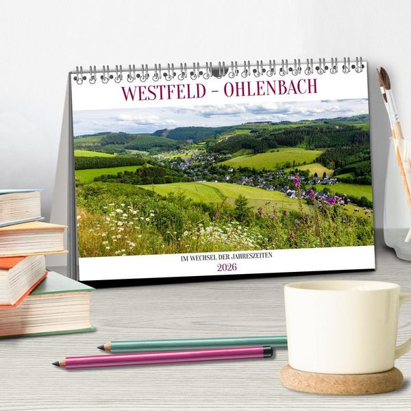 Produktbild: Westfeld-Ohlenbach im Wechsel der Jahreszeiten (Tischkalender 2026 DIN A5 quer), CALVENDO Monatskalender