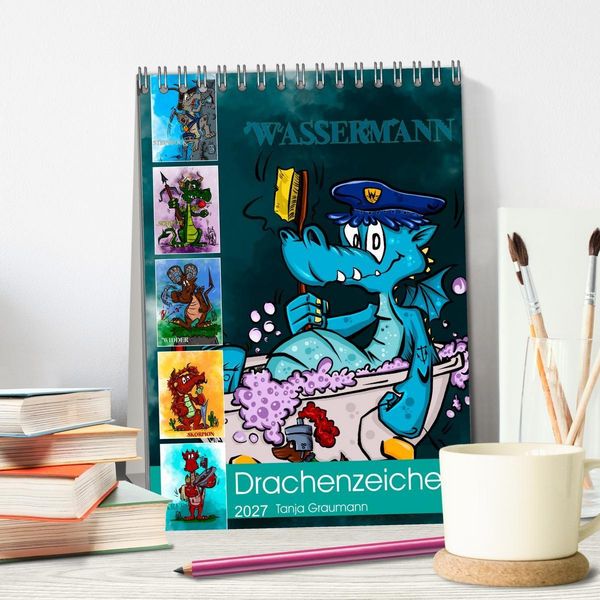 Produktbild: Drachenhoroskop 2027 (Tischkalender 2027 DIN A5 hoch), CALVENDO Monatskalender