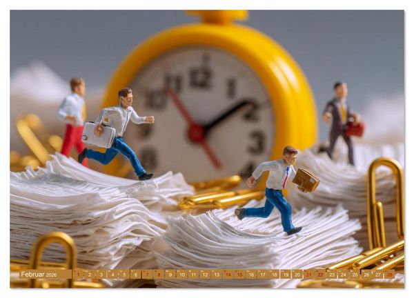 Produktbild: Voll im Flow. Humor im B&uuml;ro: Wenn Spr&uuml;che zu Bildern werden (hochwertiger Premium Wandkalender 2026 DIN A2 quer), Kunstdruck in Hochglanz
