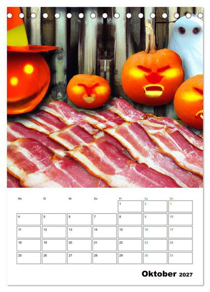 Produktbild: Bacon Kalender - Wir lieben Bacon (Tischkalender 2027 DIN A5 hoch), CALVENDO Monatskalender